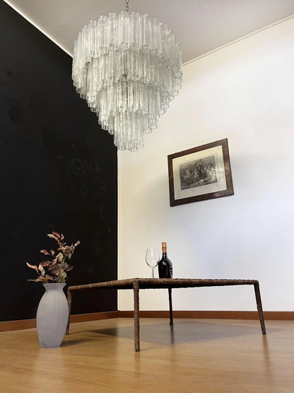 Vintage Murano Transparent Glass Chandelier - Nuvé