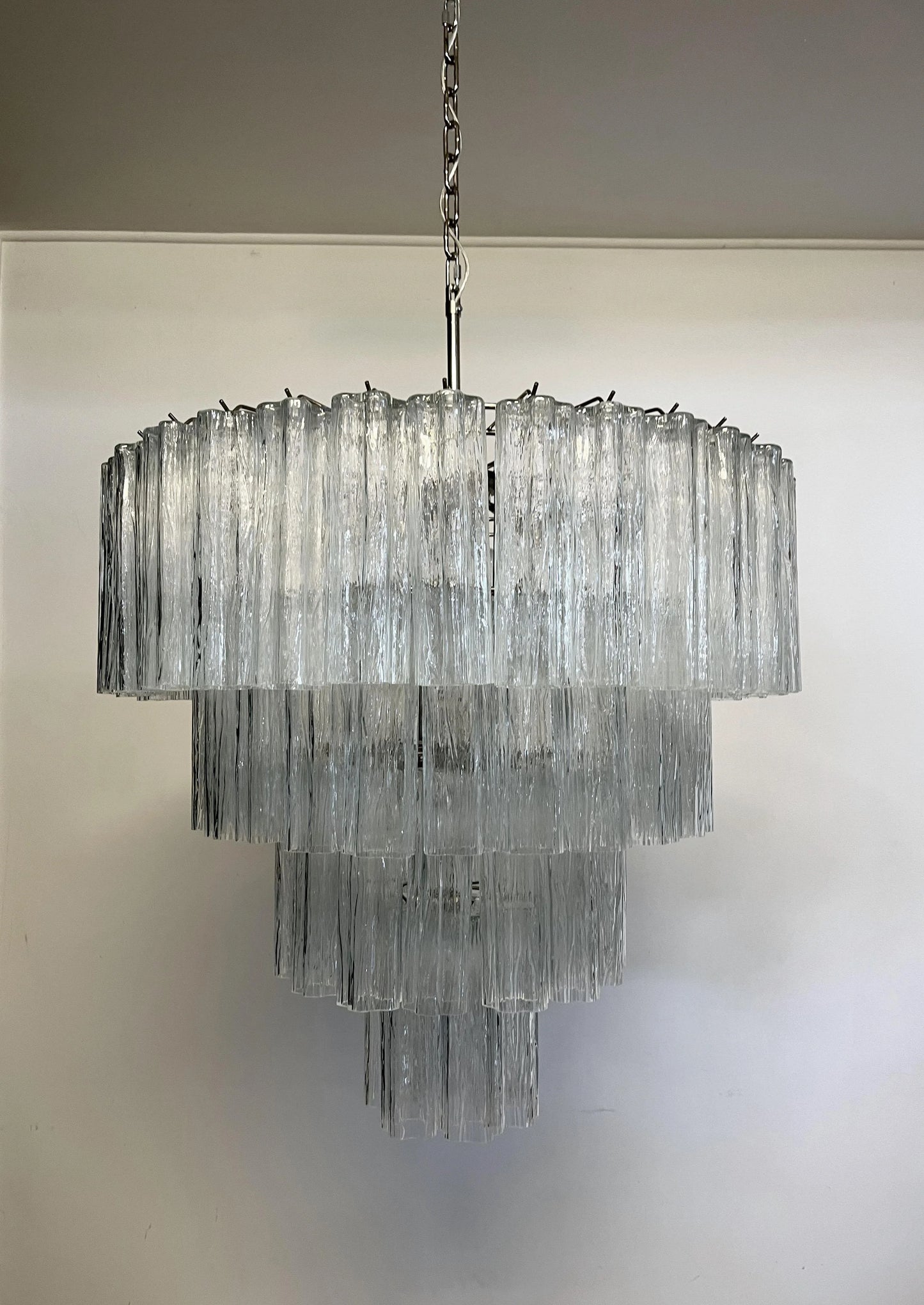 Vintage Murano Transparent Glass Chandelier - Nuvé