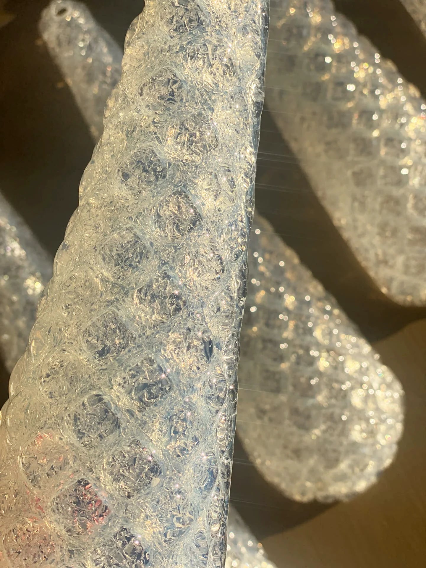 Vintage Murano Transparent Glass Petals Chandelier - Nuvé