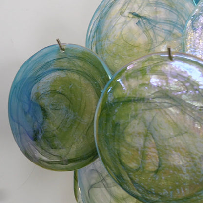 Vintage Murano Green Disks Chandelier - Nuvé