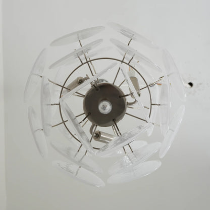 Vintage Murano White Glass Disks Chandelier - Nuvé