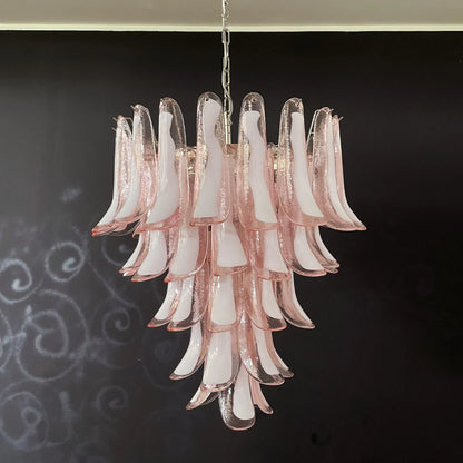 Vintage Pink Murano Glass Petals Chandelier - Nuvé