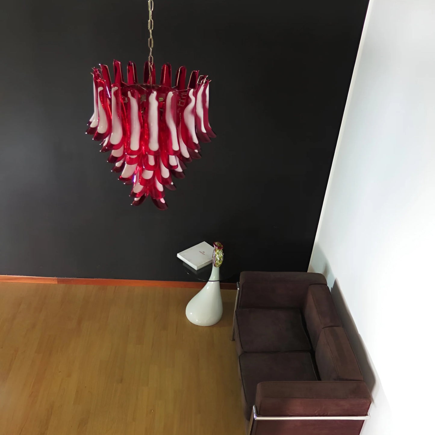 Vintage Red Murano Petals Chandelier - Nuvé