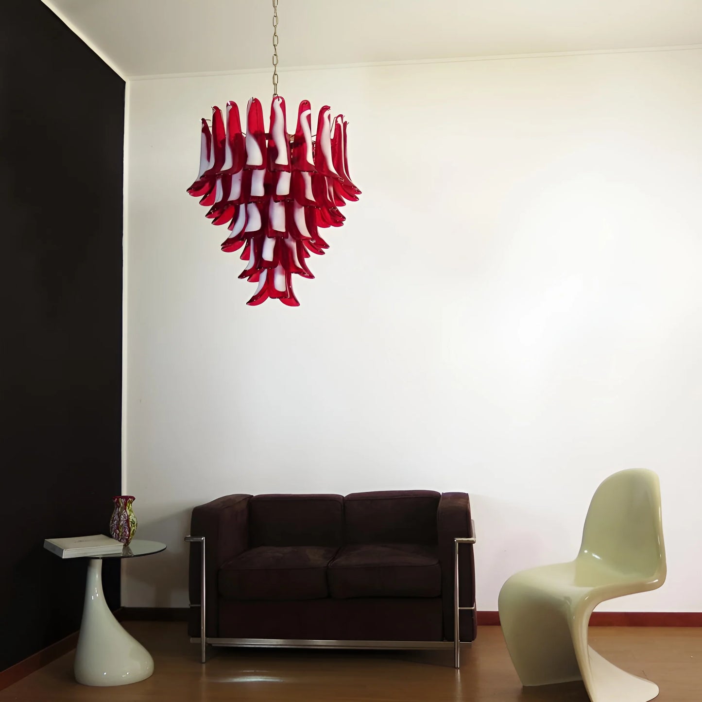 Vintage Red Murano Petals Chandelier - Nuvé