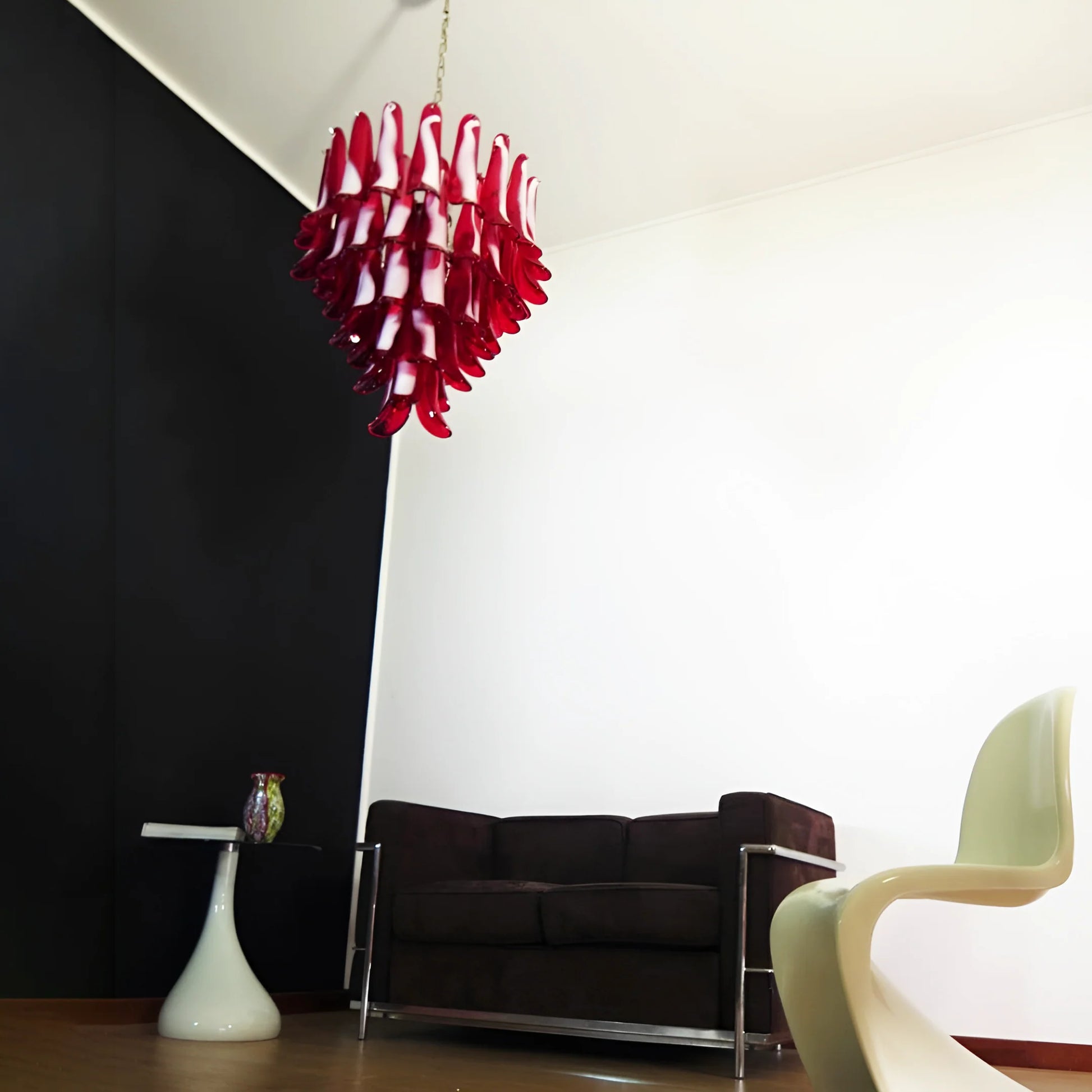 Vintage Red Murano Petals Chandelier - Nuvé