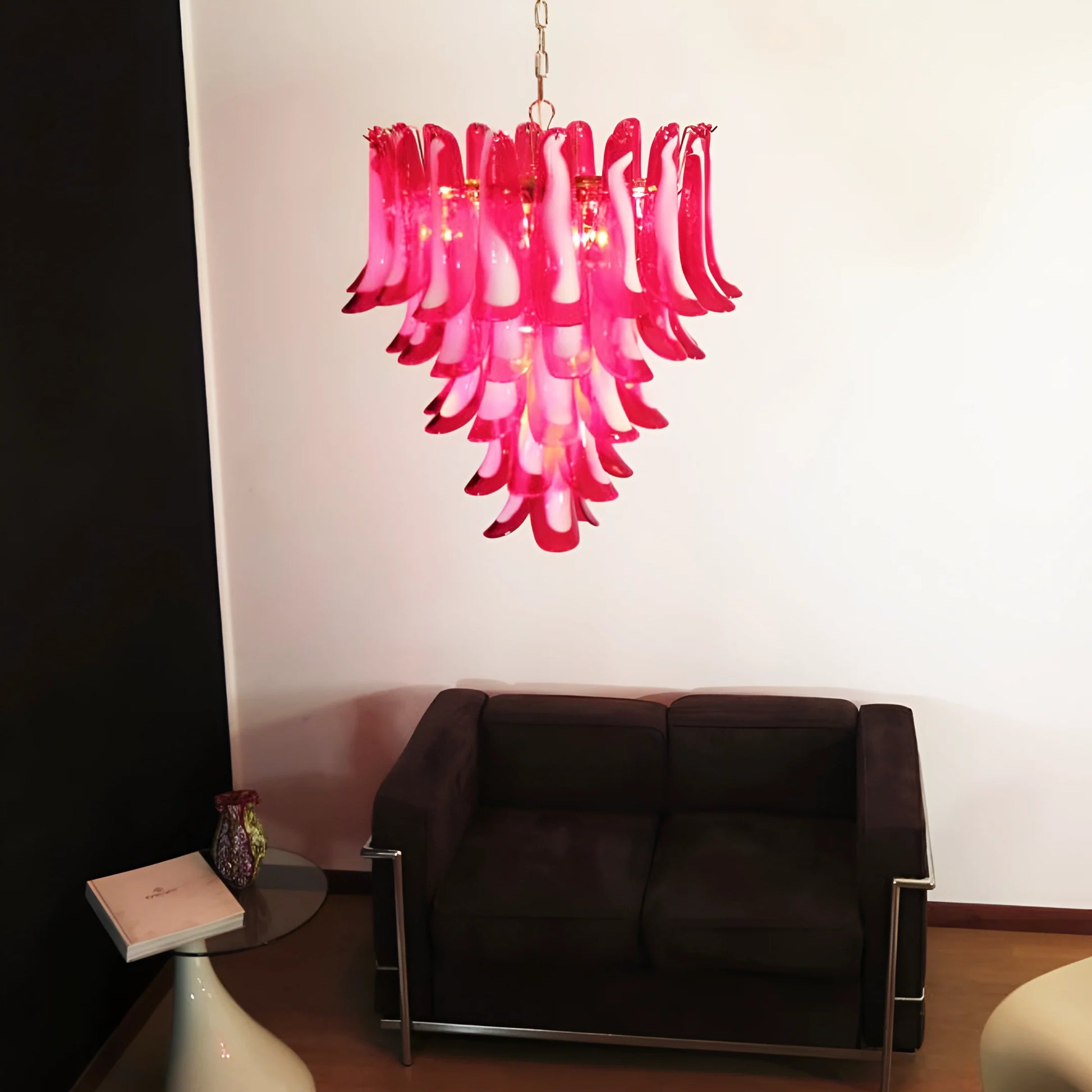 Vintage Red Murano Petals Chandelier - Nuvé
