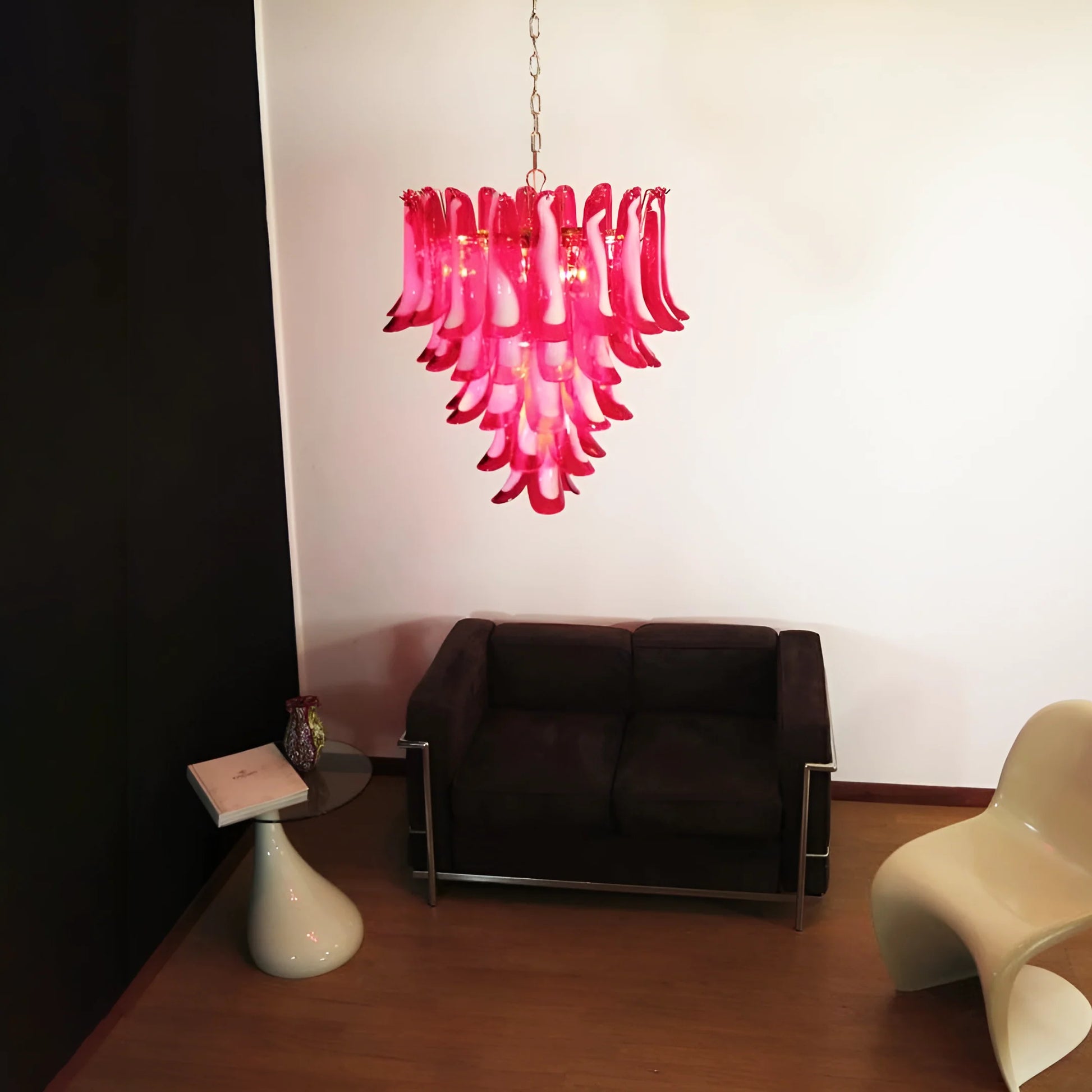 Vintage Red Murano Petals Chandelier - Nuvé