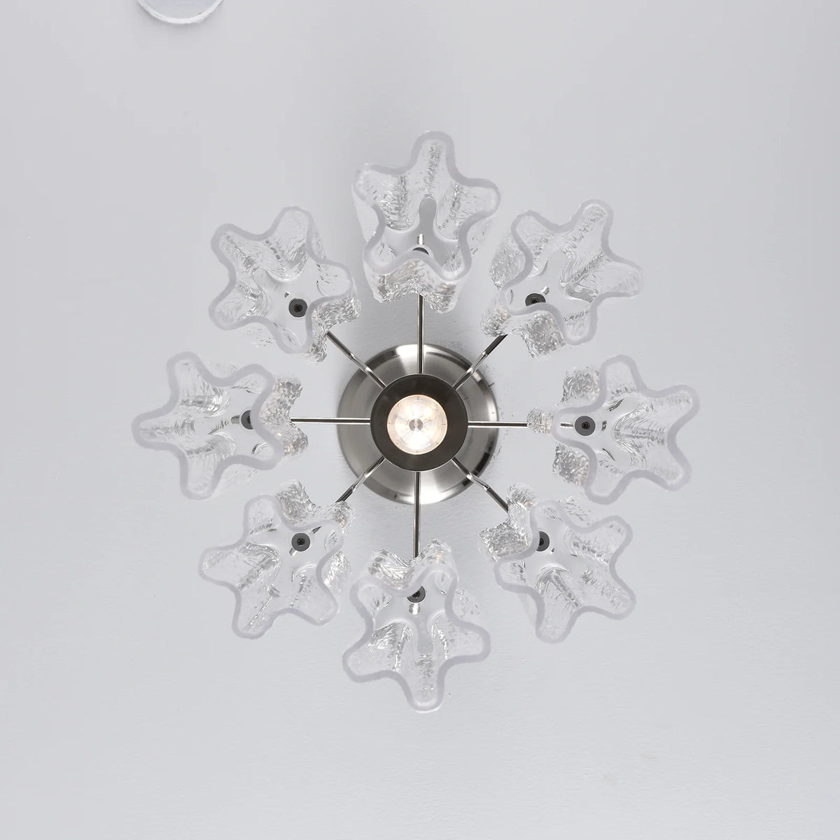 Vintage Transparent Murano Chandelier