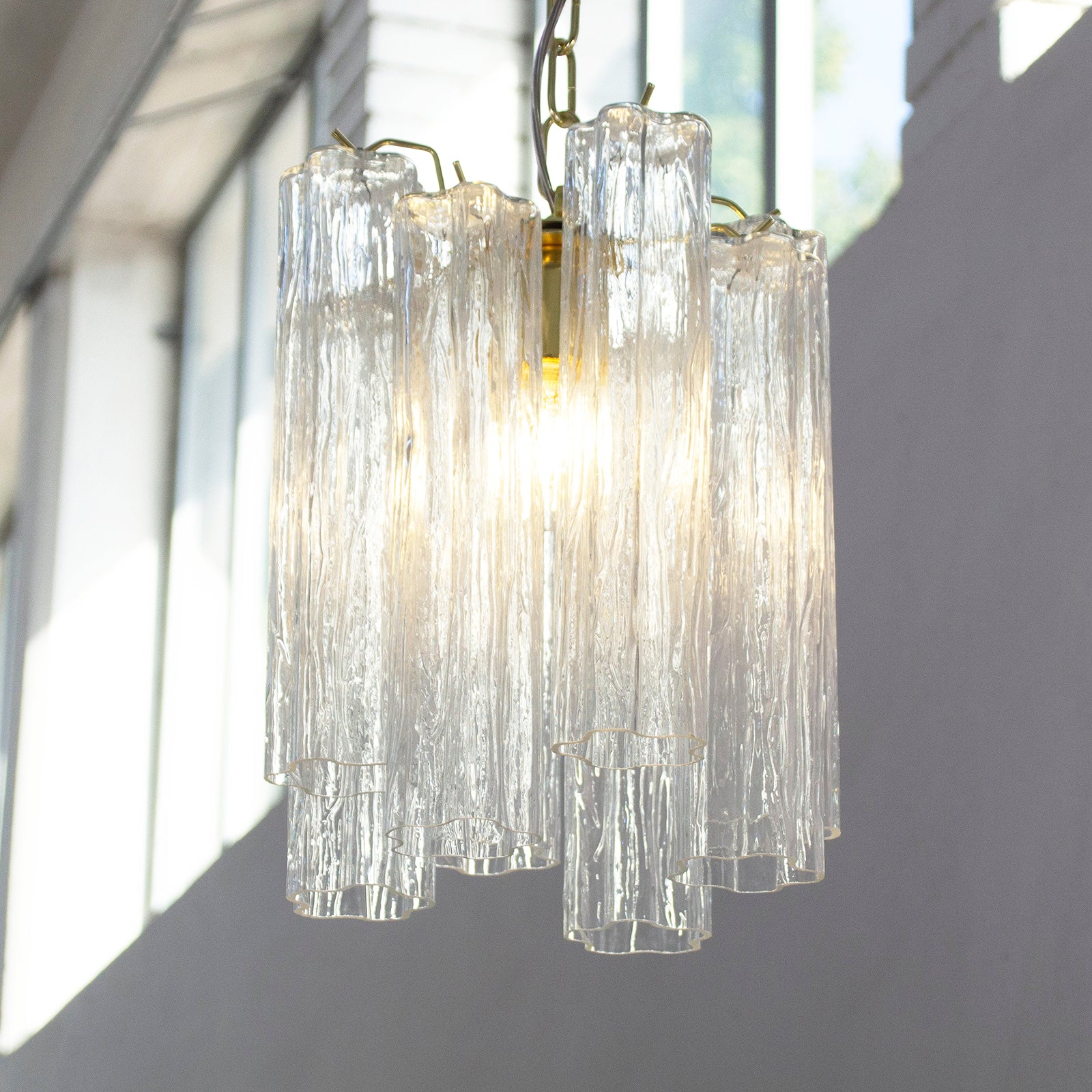 Vintage Transparent Murano Chandelier - Nuvé