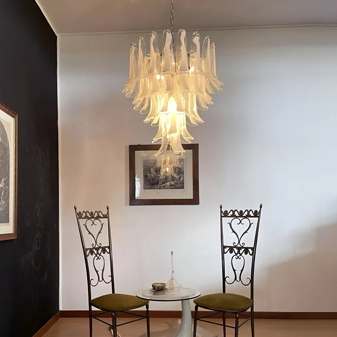 Vintage Transparent Murano Petals Chandelier - Nuvé