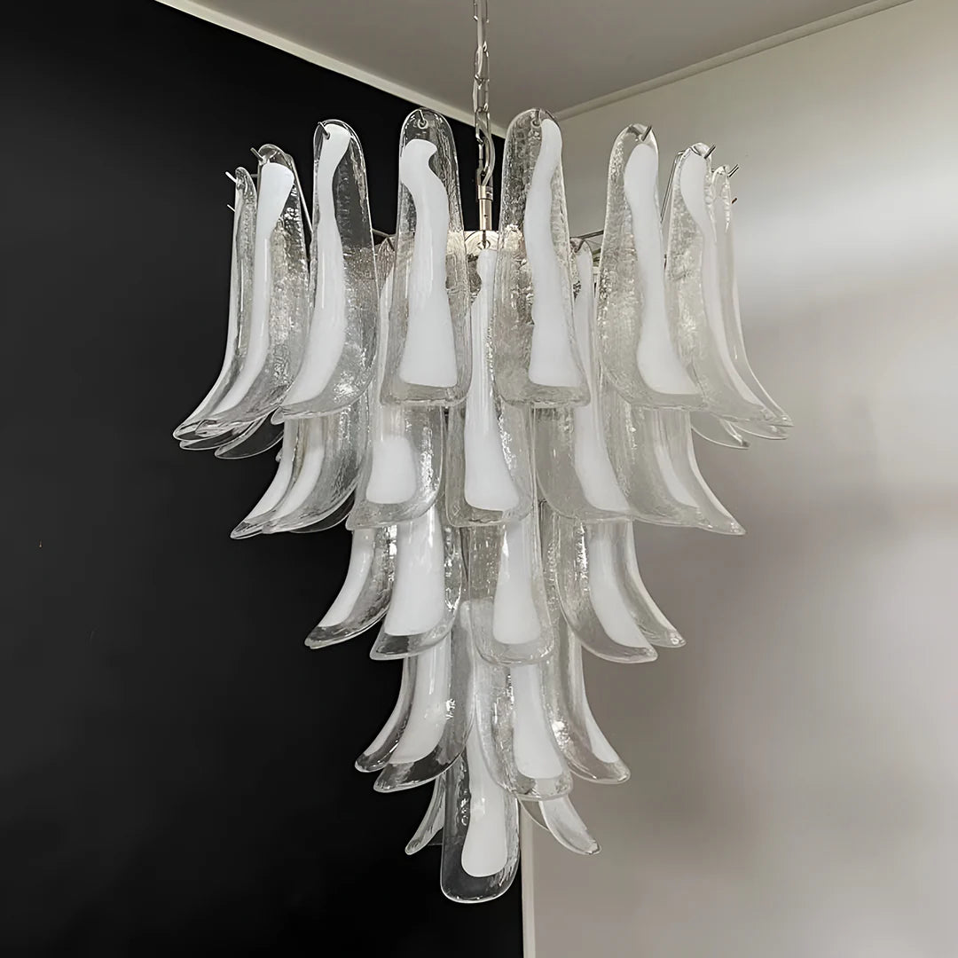 Vintage Transparent Murano Petals Chandelier - Nuvé