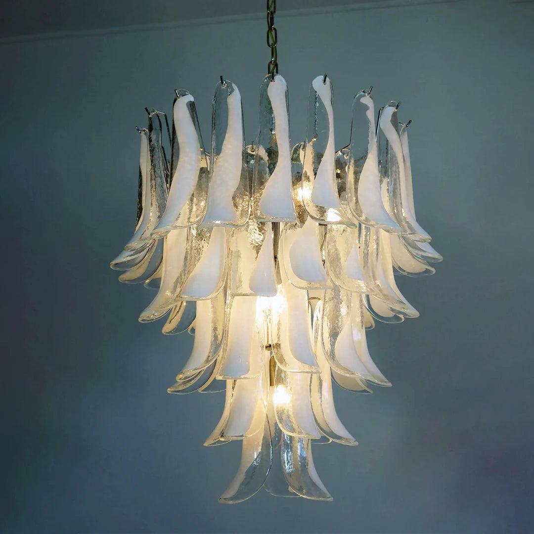 Vintage Transparent Murano Petals Chandelier - Nuvé