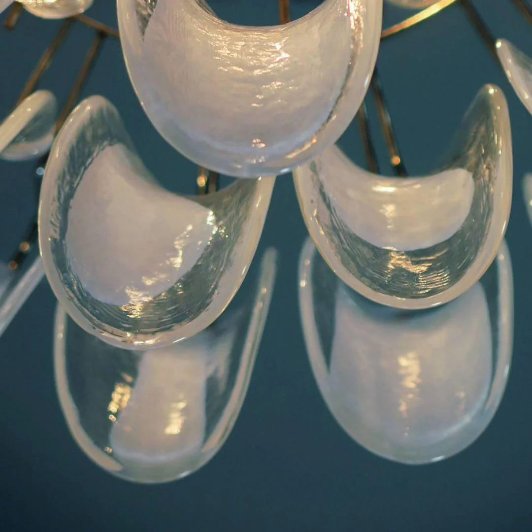 Vintage Transparent Murano Petals Chandelier - Nuvé