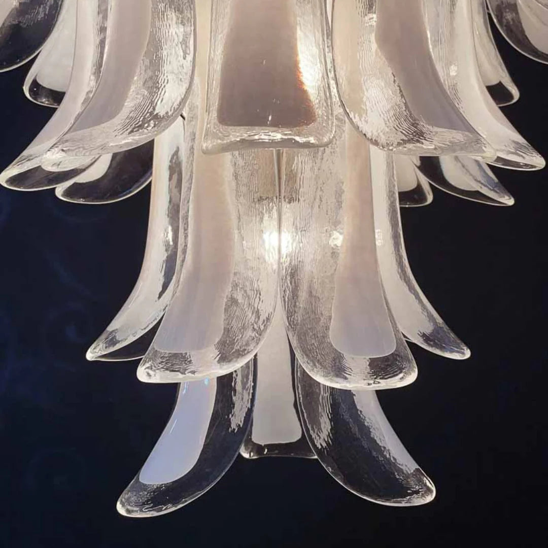 Vintage Transparent Murano Petals Chandelier - Nuvé
