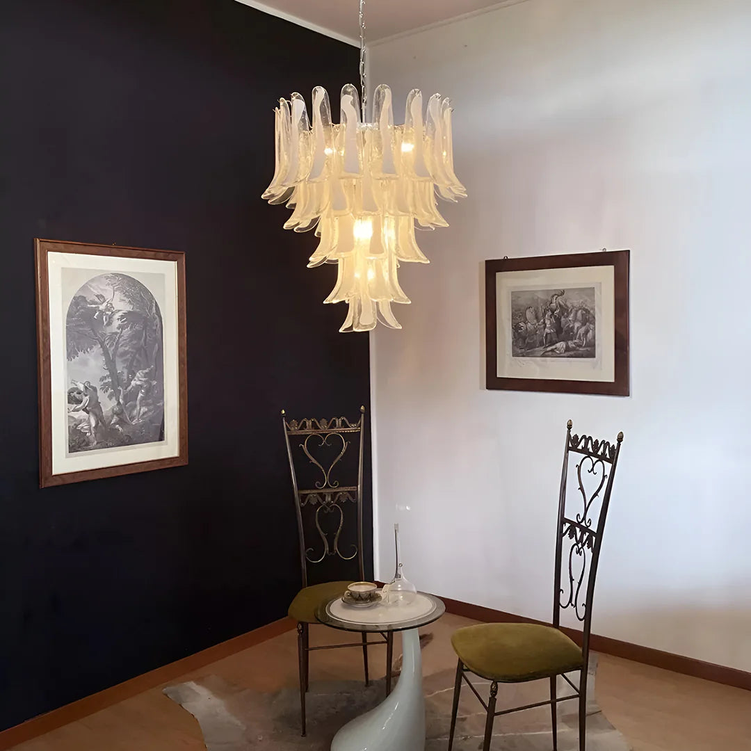 Vintage Transparent Murano Petals Chandelier - Nuvé