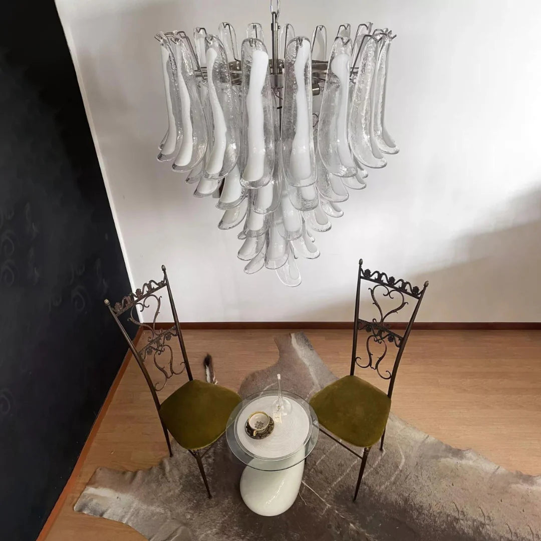 Vintage Transparent Murano Petals Chandelier - Nuvé