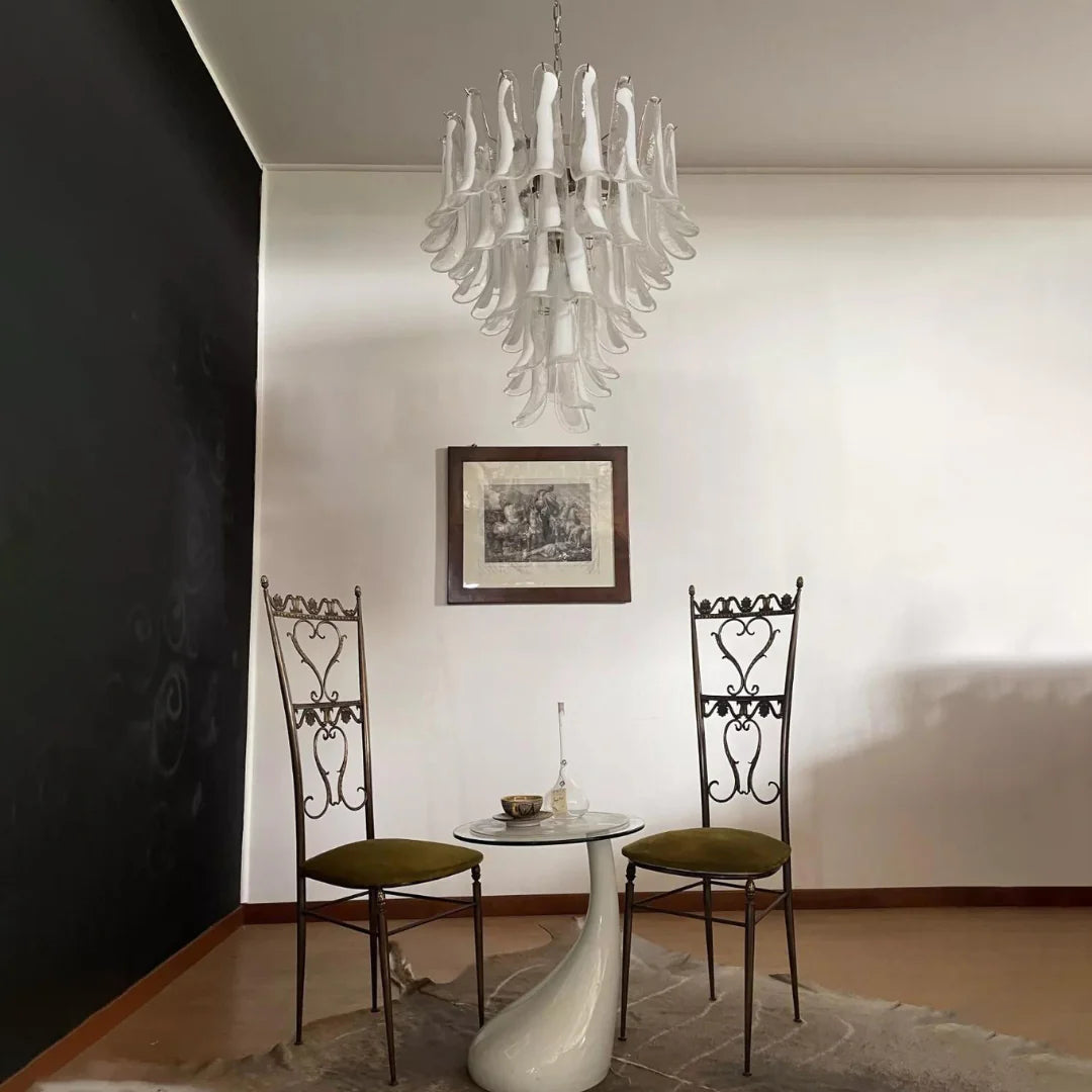 Vintage Transparent Murano Petals Chandelier - Nuvé