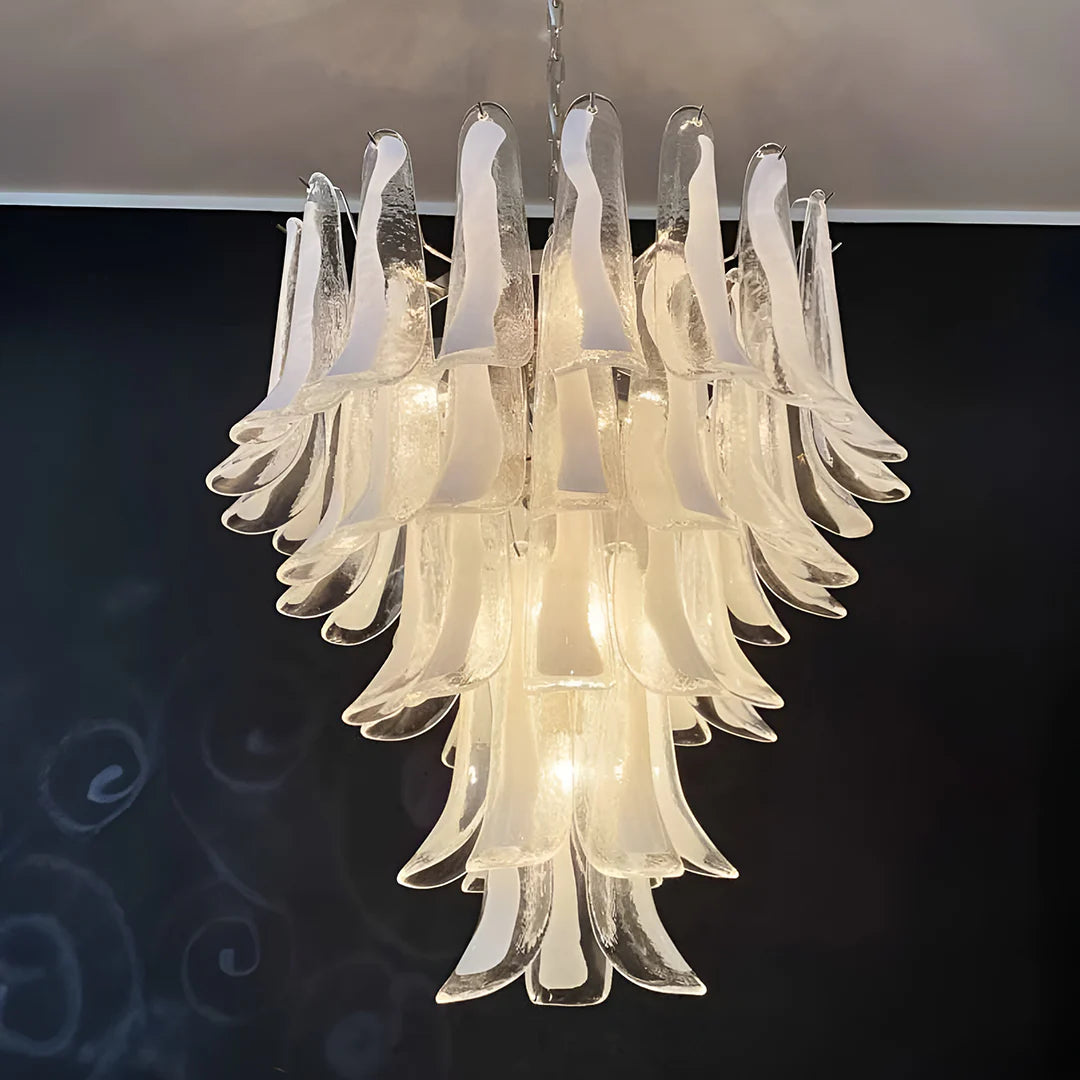 Vintage Transparent Murano Petals Chandelier - Nuvé