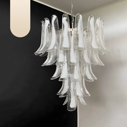 Vintage Transparent Murano Petals Chandelier - Nuvé