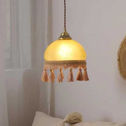 Vintage Tassel Brass Pendant Light - Nuvé