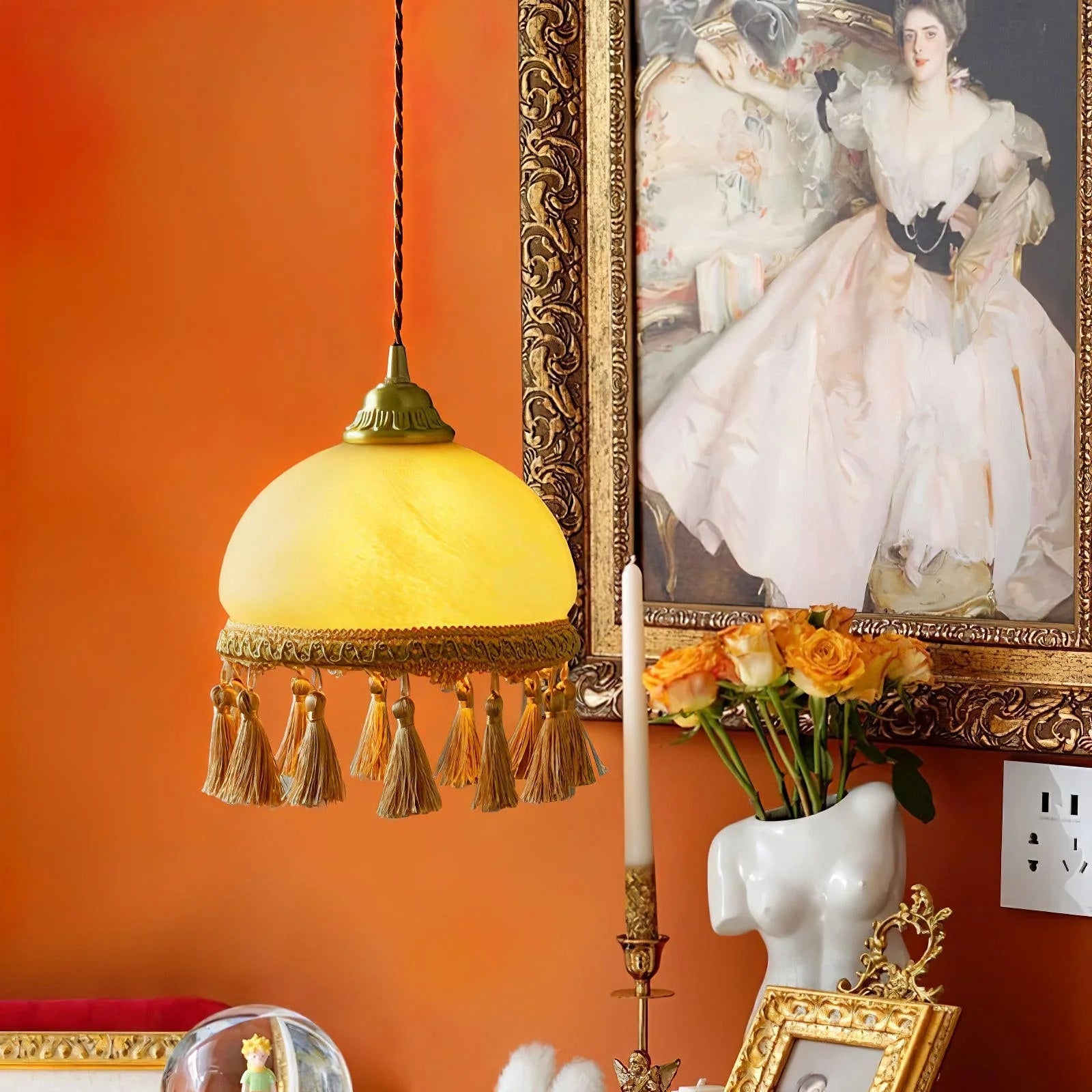 Vintage Tassel Brass Pendant Light - Nuvé