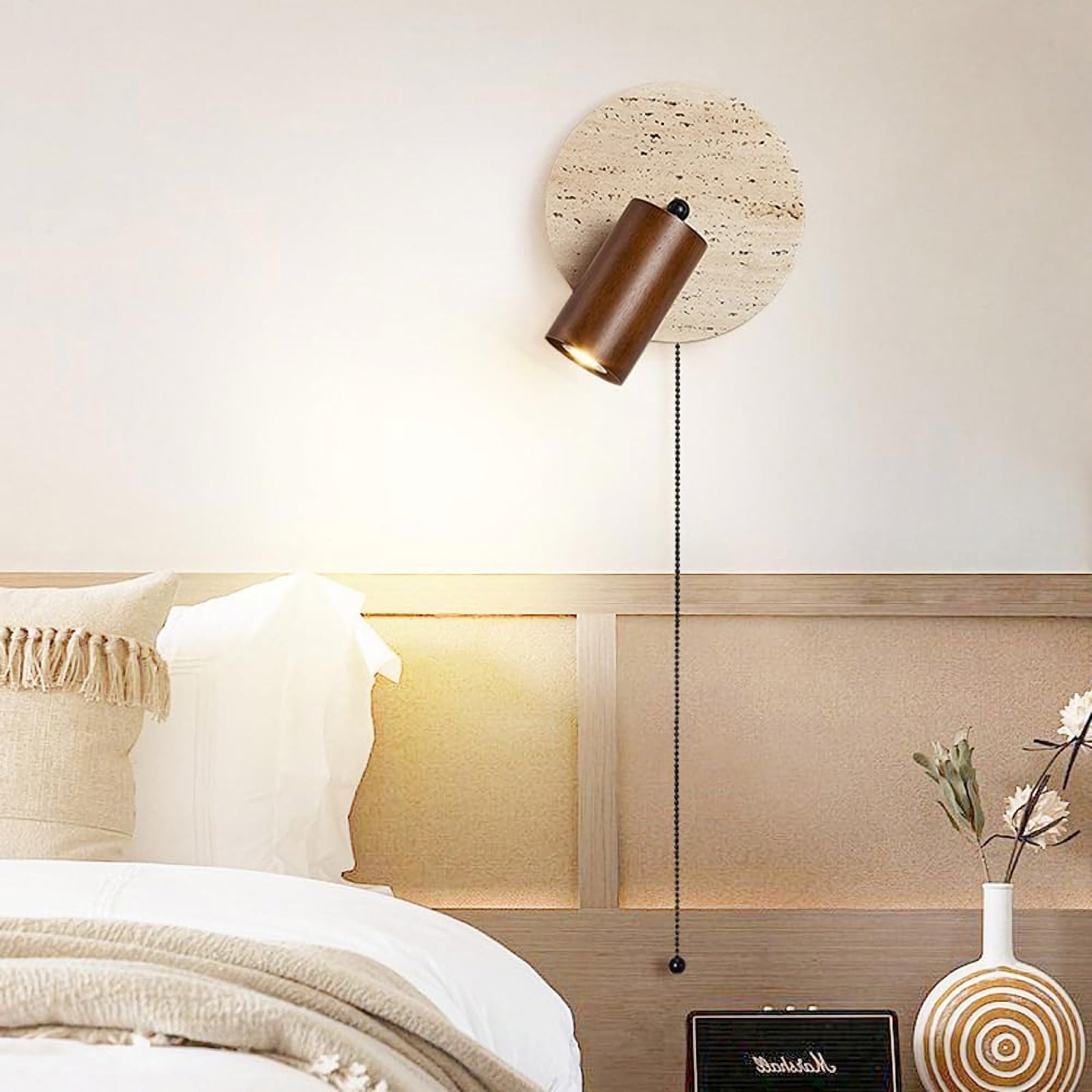 Vintage Travertine Wall Lamp - Nuvé