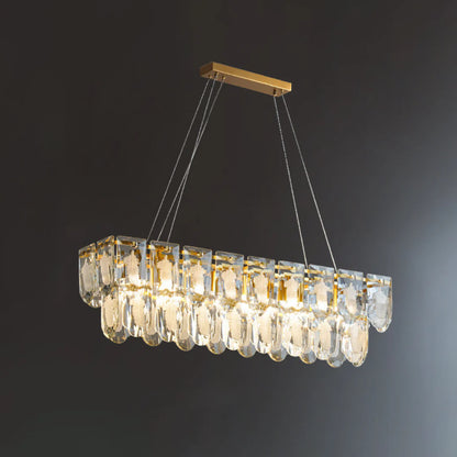 Vivi Grey Crystal Feather Chandelier - Nuvé