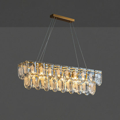 Vivi Grey Crystal Feather Chandelier - Nuvé