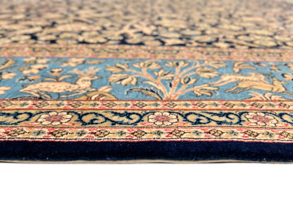 Semi-Antique Persian Qom-Tree of life (8'00" x 11'04") navy/lt.blue - Nuvé