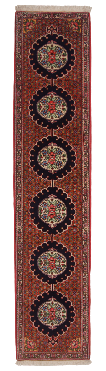 Persian Bijar (2'00"x10'06") red/black/ivory - Nuvé