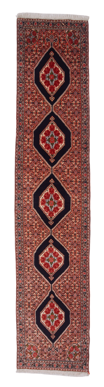 Persian Bijar (1'10"x8'08") rose/indigo - Nuvé
