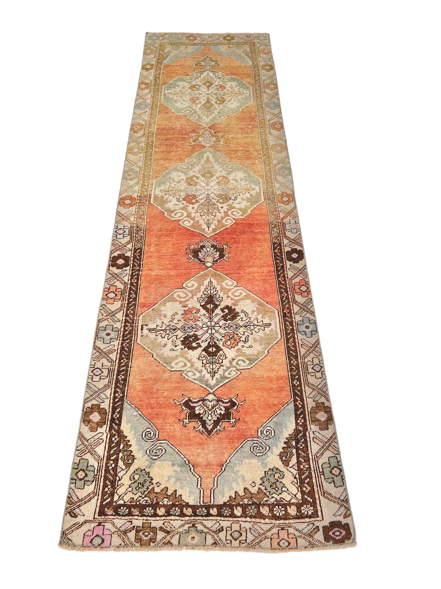 Vintage Turkish runner 2'10"x10'00" ros/mt - Nuvé