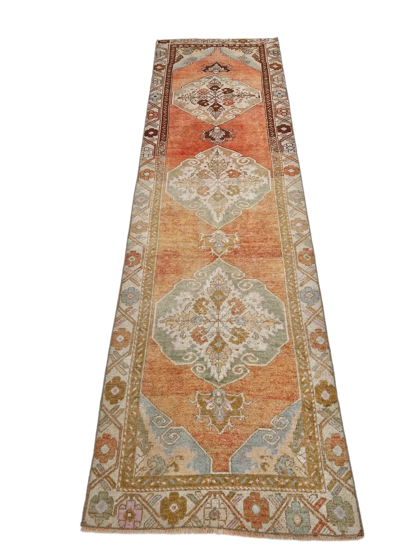 Vintage Turkish runner 2'10"x10'00" ros/mt - Nuvé