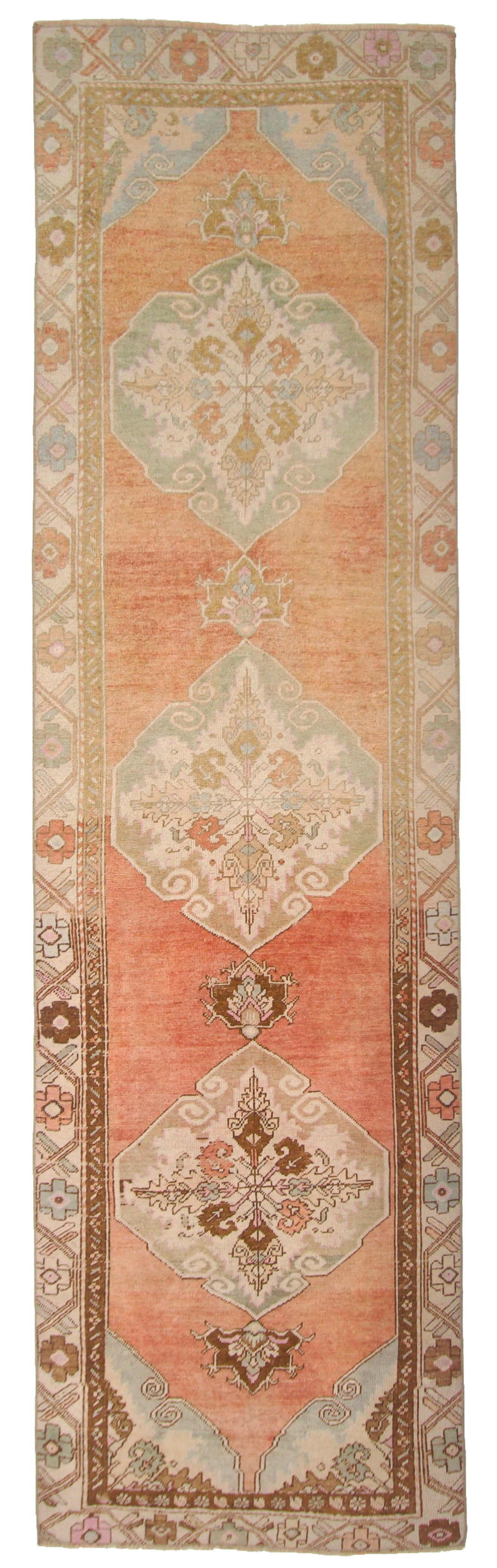 Vintage Turkish runner 2'10"x10'00" ros/mt - Nuvé