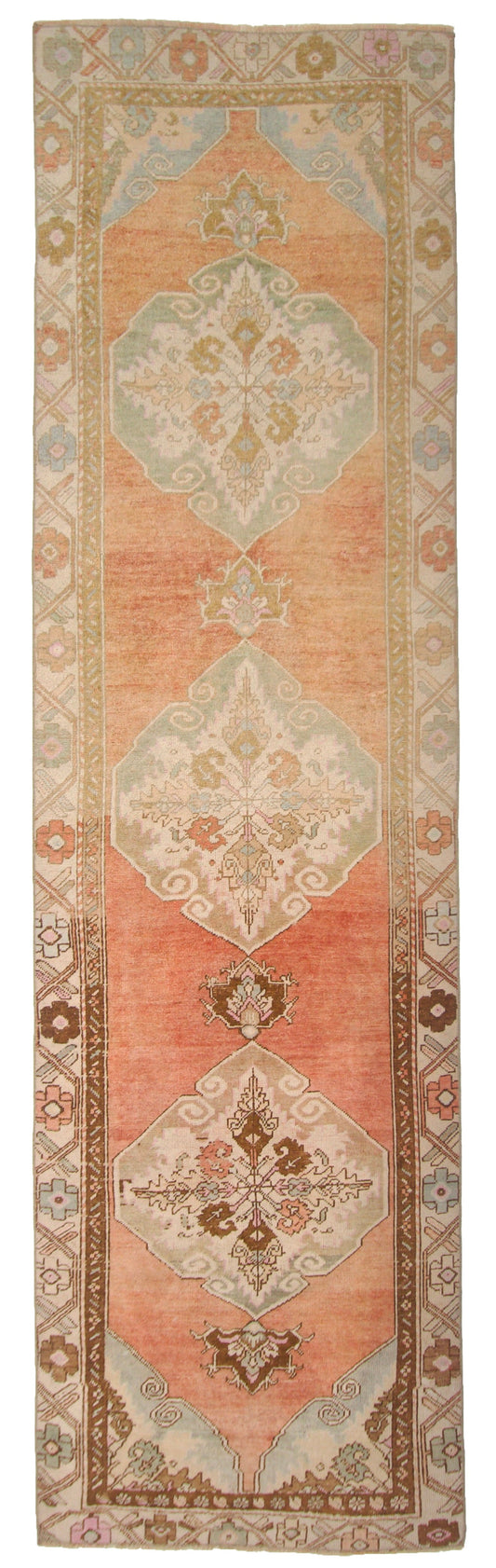 Vintage Turkish runner 2'10"x10'00" ros/mt - Nuvé