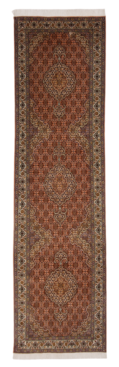 Persian Tabriz (2'09"x10'02") peach/ivory - Nuvé