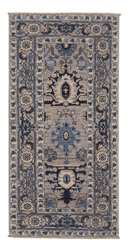 Afghan Serapi veg.dye blue monochrome (2x4) - Nuvé
