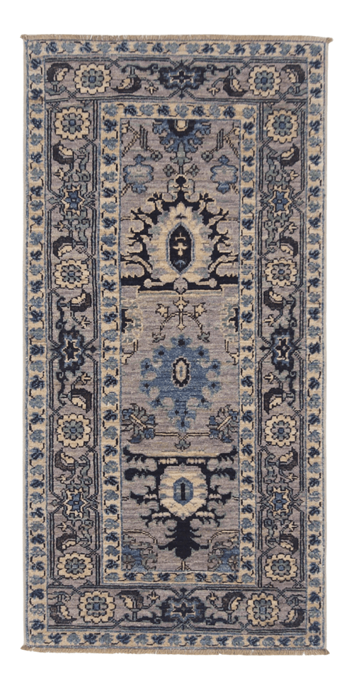 Afghan Serapi veg.dye blue monochrome (2x4) - Nuvé