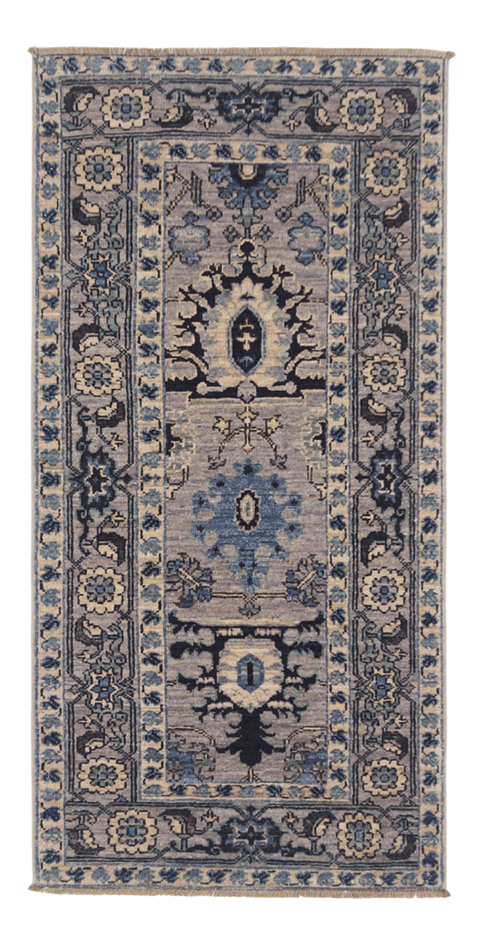 Afghan Serapi veg.dye blue monochrome (2x4) - Nuvé