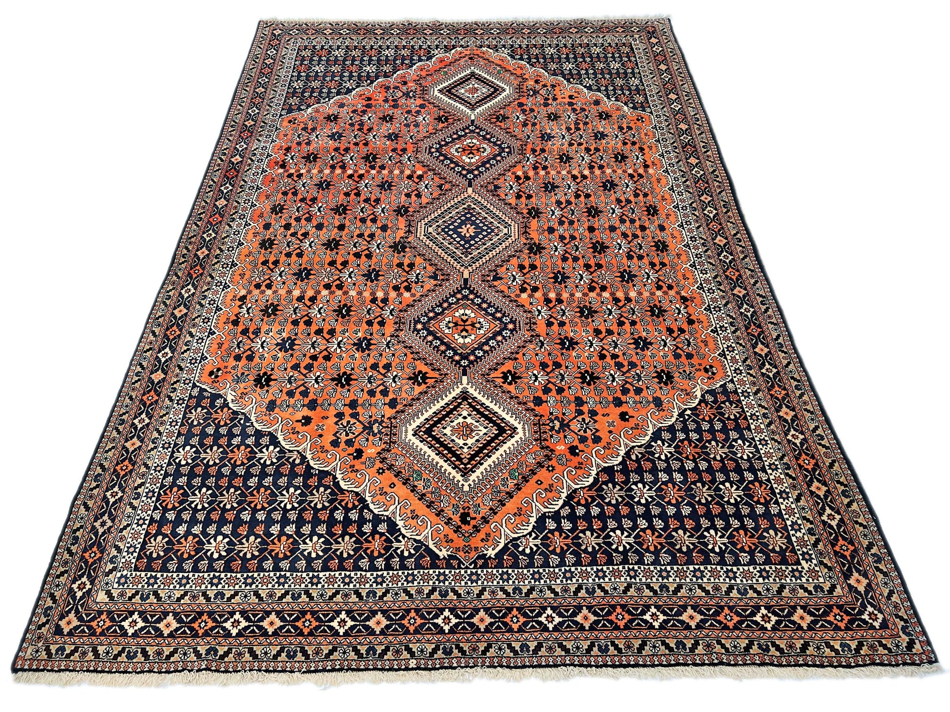 Persian Yalameh (6'09"x10'00") peach/indigo - Nuvé