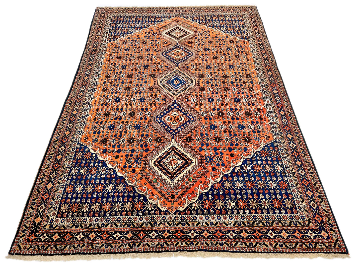 Persian Yalameh (6'09"x10'00") peach/indigo - Nuvé