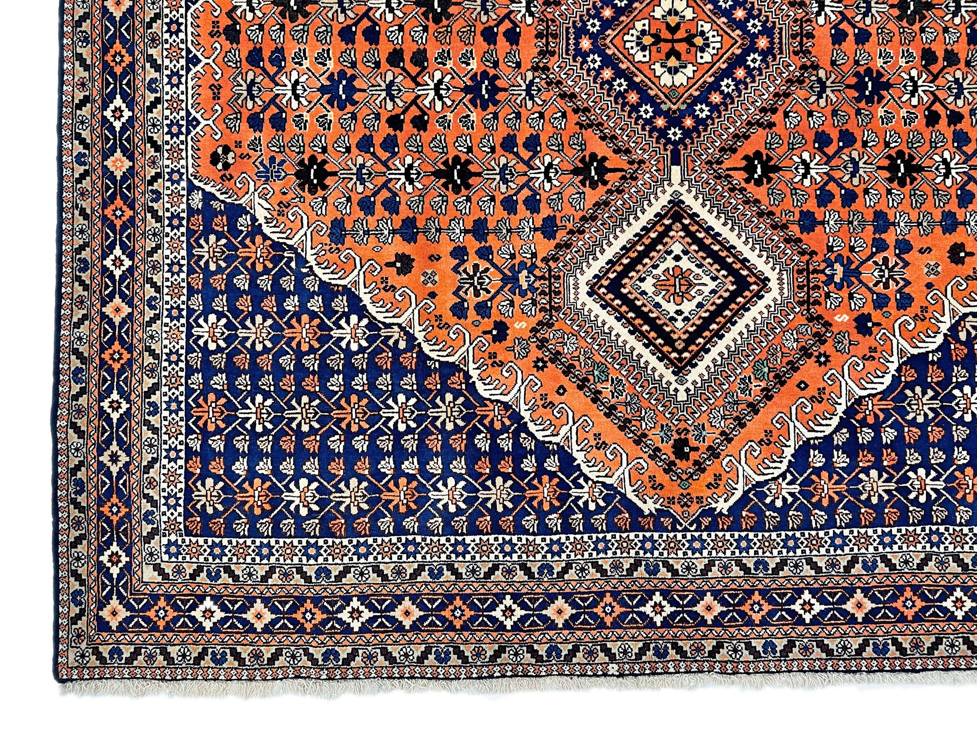 Persian Yalameh (6'09"x10'00") peach/indigo - Nuvé