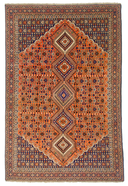 Persian Yalameh (6'09"x10'00") peach/indigo - Nuvé