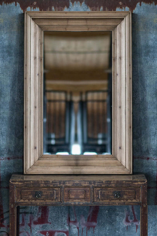 Vintage Wall Mirror with Molded Pine Frame - Nuvé