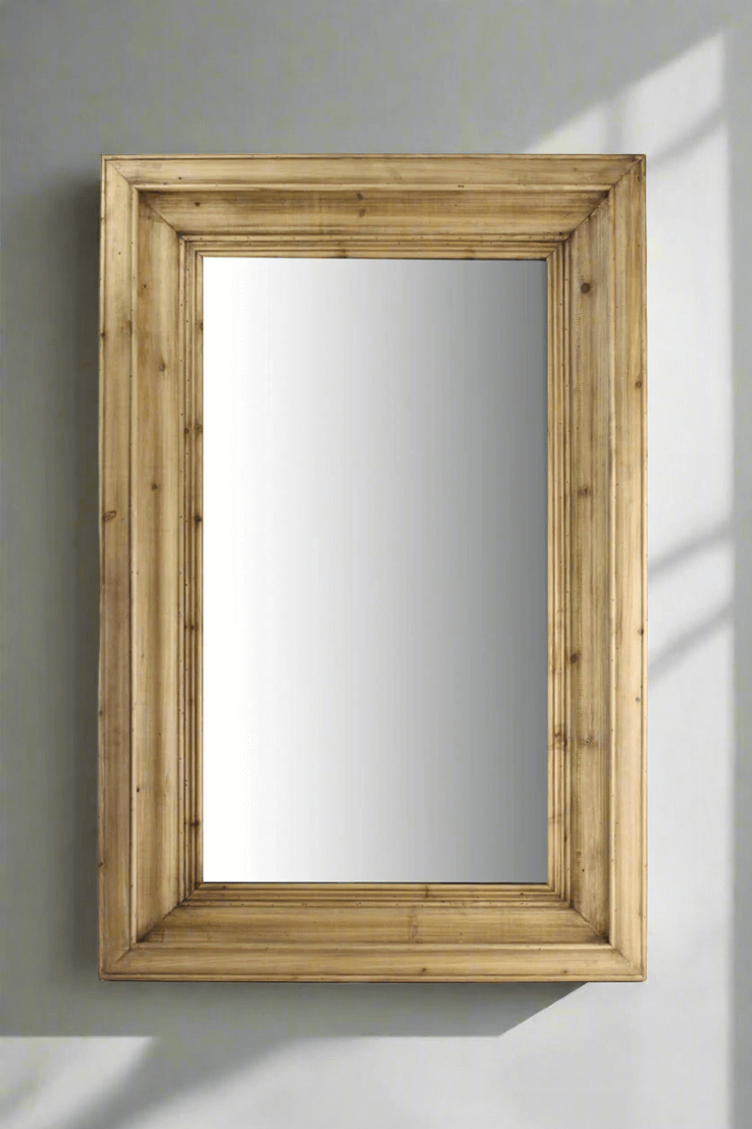 Vintage Wall Mirror with Molded Pine Frame - Nuvé