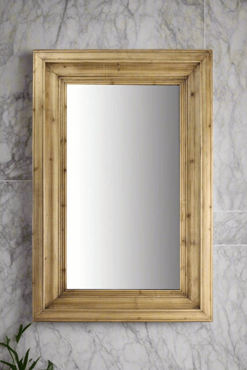 Vintage Wall Mirror with Molded Pine Frame - Nuvé