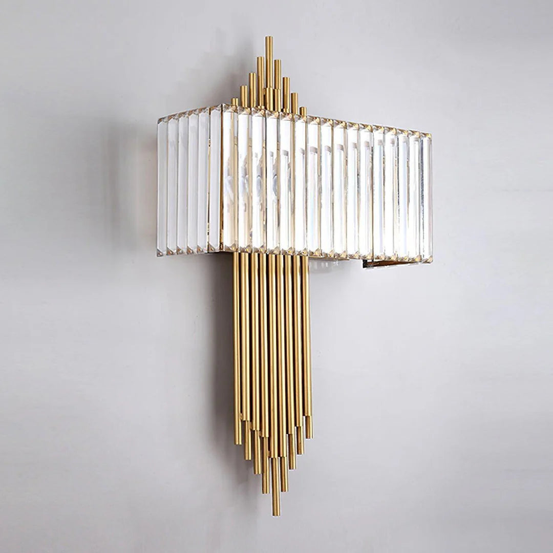 Wallis Gold Crystal Wall Lamp - Nuvé