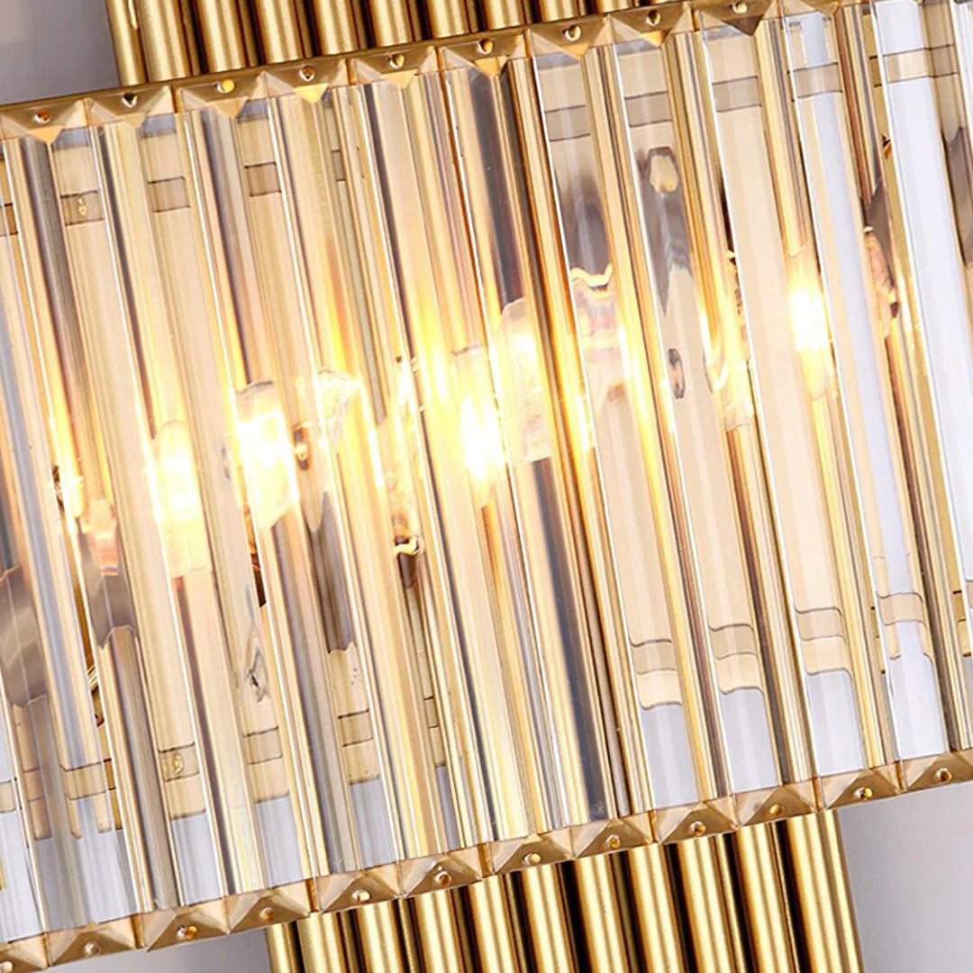 Wallis Gold Crystal Wall Lamp - Nuvé