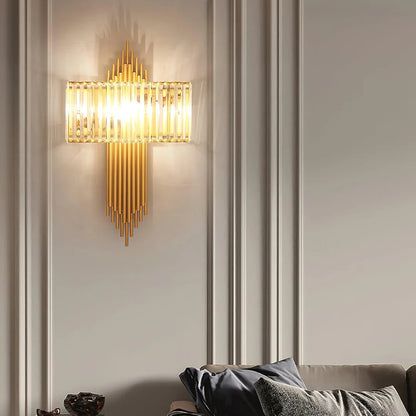 Wallis Gold Crystal Wall Lamp - Nuvé
