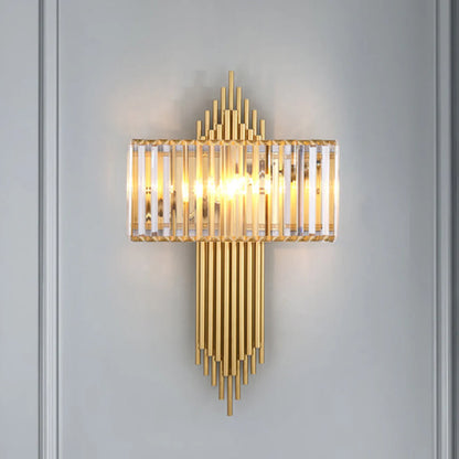 Wallis Gold Crystal Wall Lamp - Nuvé